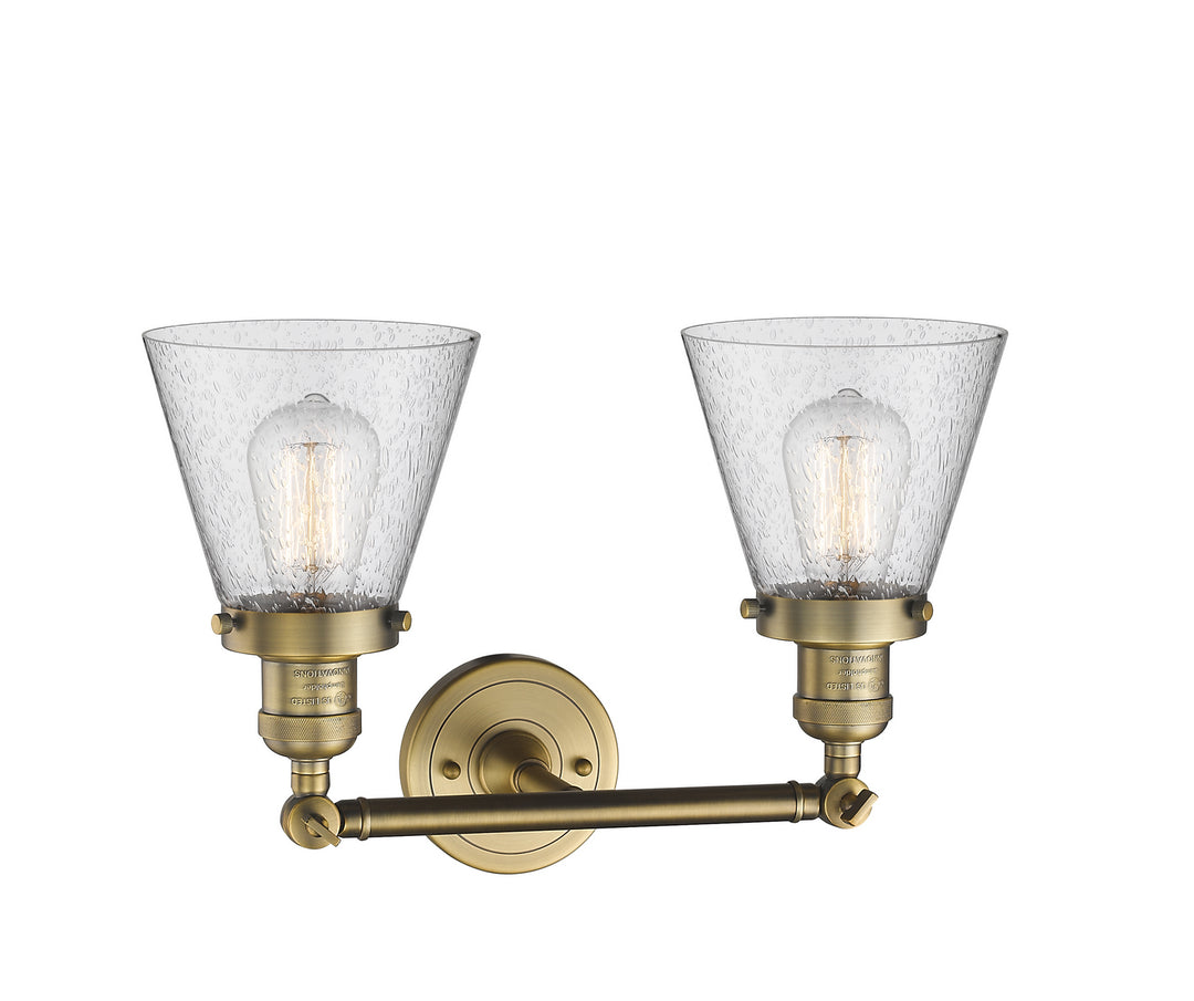 Innovations Franklin Restoration 208-BB-G64-LED Bath Vanity Light 16 in. wide - Brushed Brass