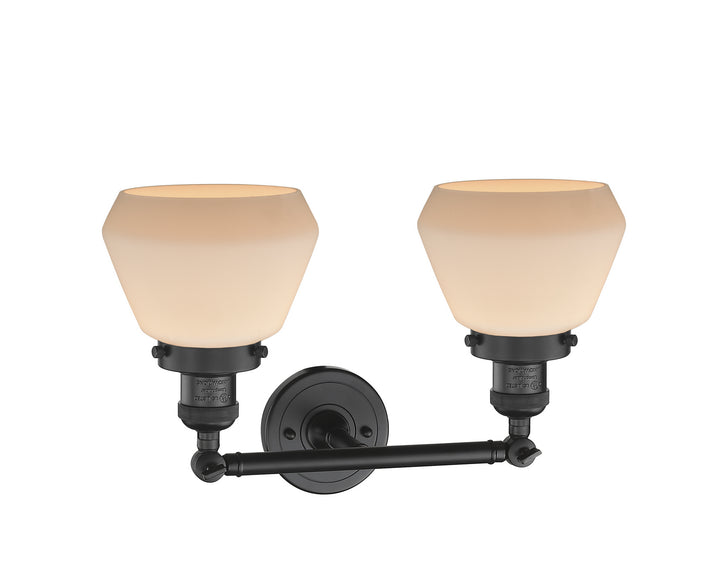 Innovations Franklin Restoration 208-BK-G171 Bath Vanity Light 17 in. wide - Matte Black