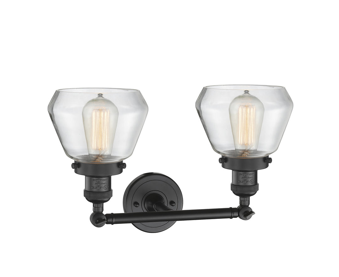 Innovations Franklin Restoration 208-BK-G172 Bath Vanity Light 17 in. wide - Matte Black