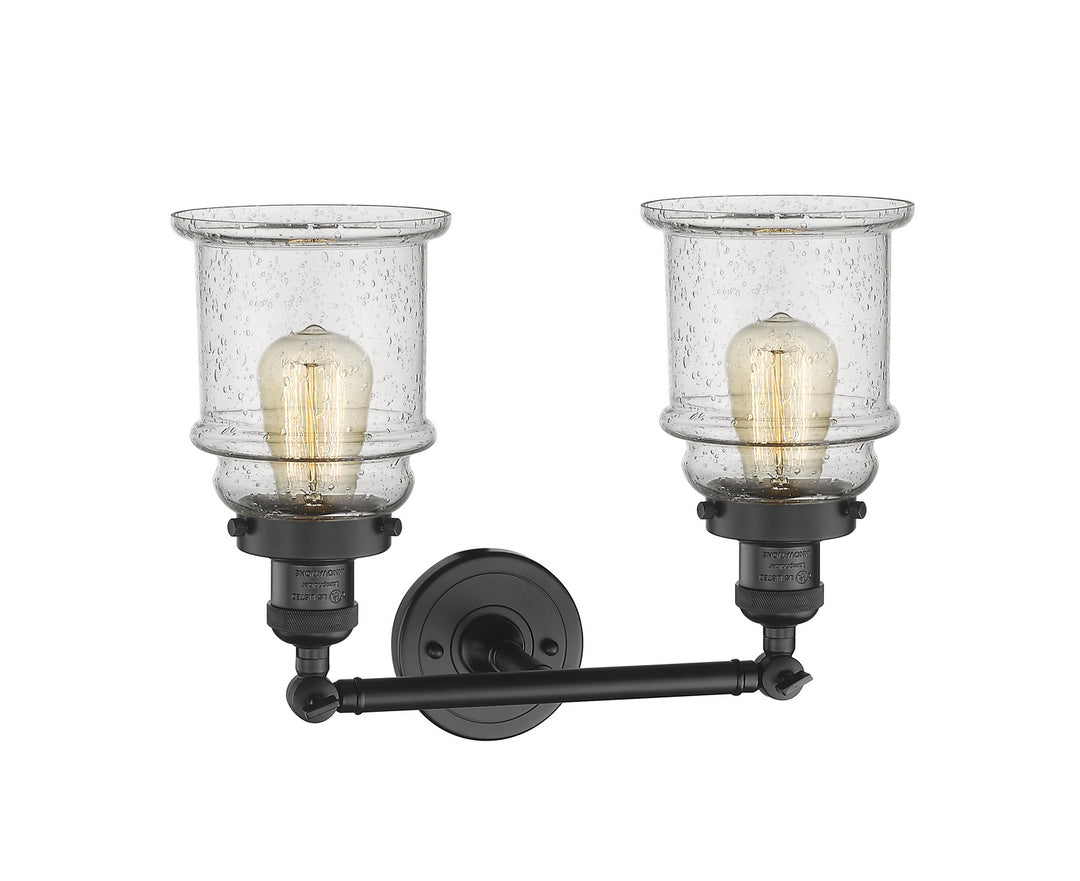Innovations Franklin Restoration 208-BK-G184 Bath Vanity Light 17 in. wide - Matte Black
