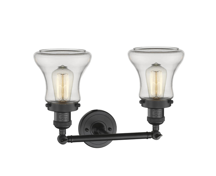 Innovations Franklin Restoration 208-BK-G192 Bath Vanity Light 17 in. wide - Matte Black
