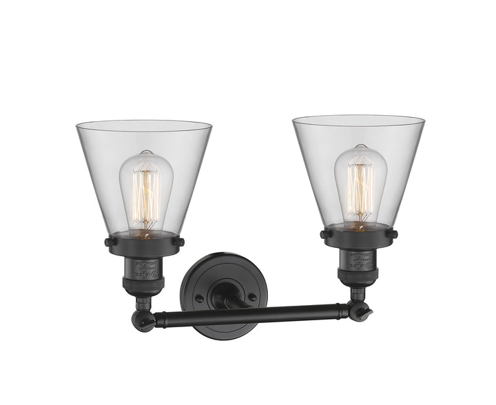 Innovations Franklin Restoration 208-BK-G62 Bath Vanity Light 16 in. wide - Matte Black