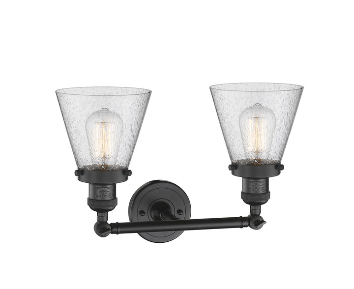 Innovations Franklin Restoration 208-BK-G64 Bath Vanity Light 16 in. wide - Matte Black