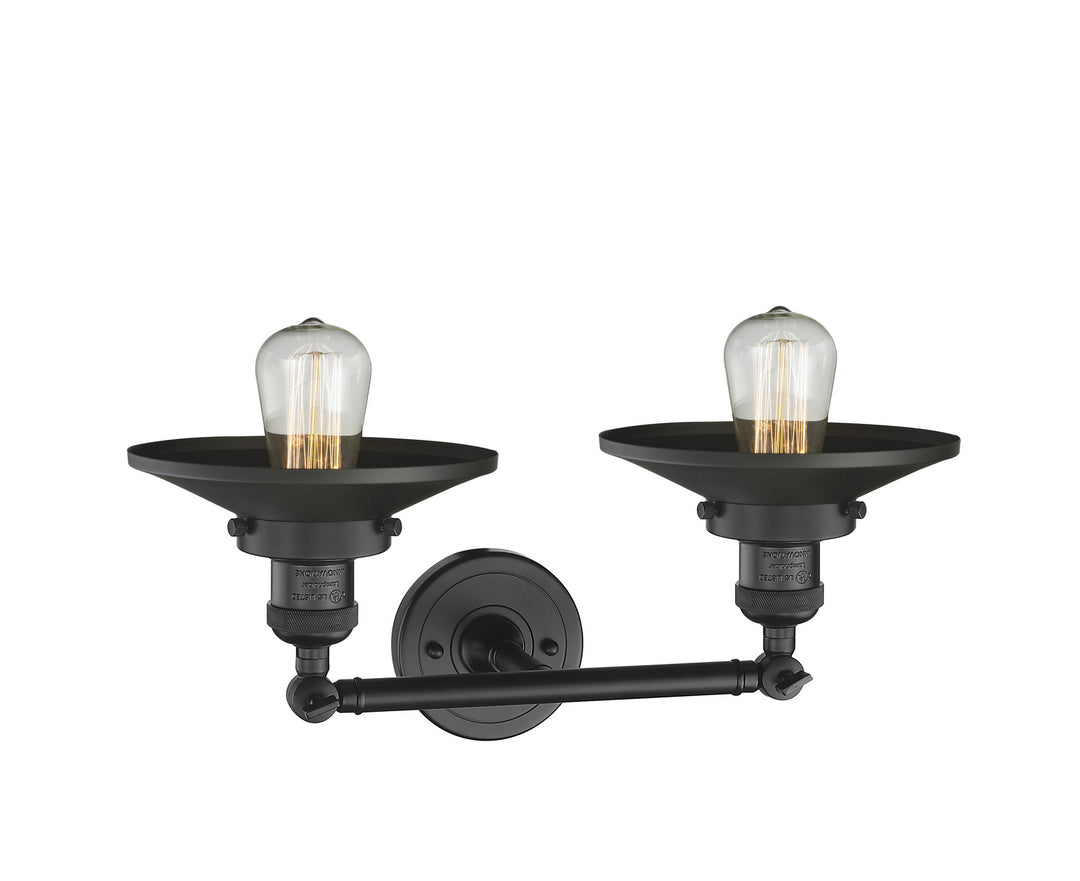 Innovations Franklin Restoration 208-BK-M6 Bath Vanity Light 18 in. wide - Matte Black