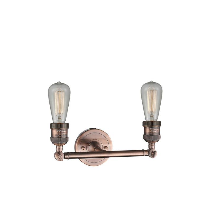 Innovations Franklin Restoration 208NH-AC Bath Vanity Light 11 in. wide - Antique Copper