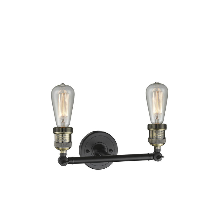 Innovations Franklin Restoration 208NH-BAB Bath Vanity Light 11 in. wide - Black Antique Brass