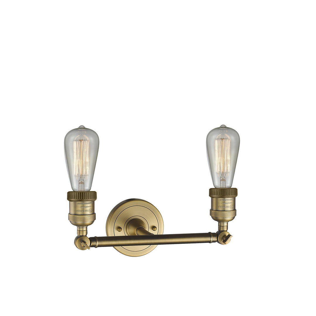 Innovations Franklin Restoration 208NH-BB Bath Vanity Light 11 in. wide - Brushed Brass