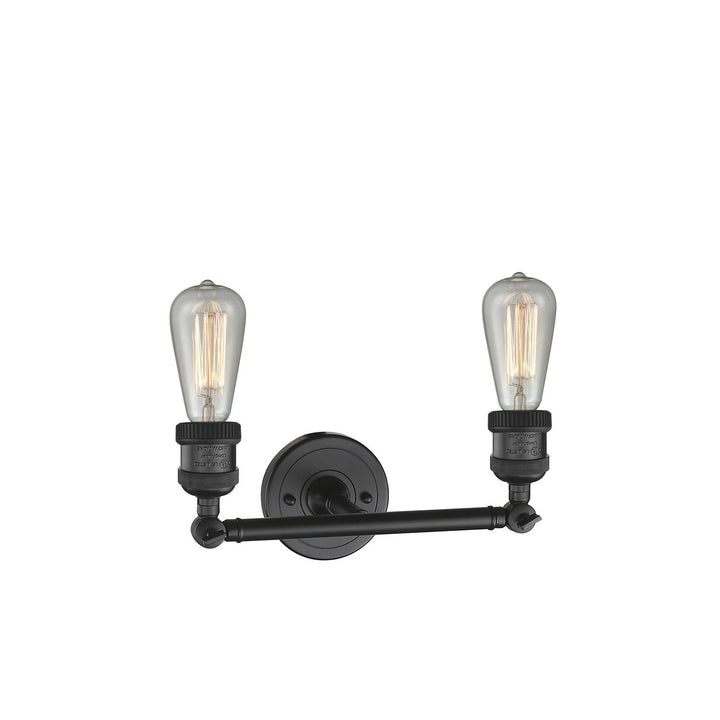 Innovations Franklin Restoration 208NH-BK Bath Vanity Light 11 in. wide - Matte Black