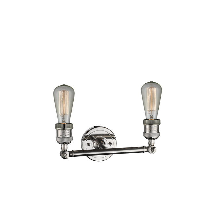 Innovations Franklin Restoration 208NH-PN Bath Vanity Light 11 in. wide - Polished Nickel