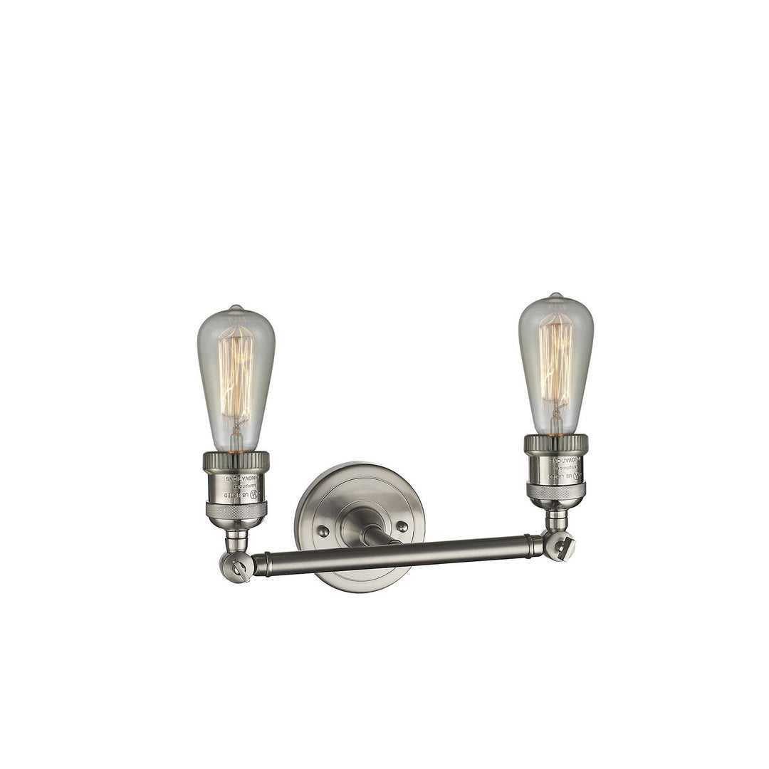 Innovations Franklin Restoration 208NH-SN Bath Vanity Light 11 in. wide - Brushed Satin Nickel