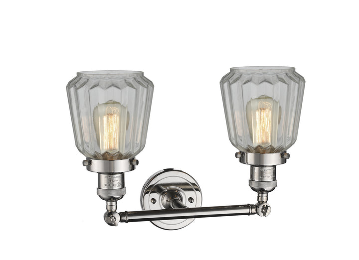 Innovations Franklin Restoration 208-PN-G142-LED Bath Vanity Light 16 in. wide - Polished Nickel