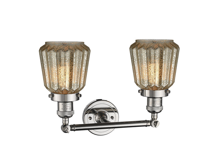 Innovations Franklin Restoration 208-PN-G146-LED Bath Vanity Light 16 in. wide - Polished Nickel