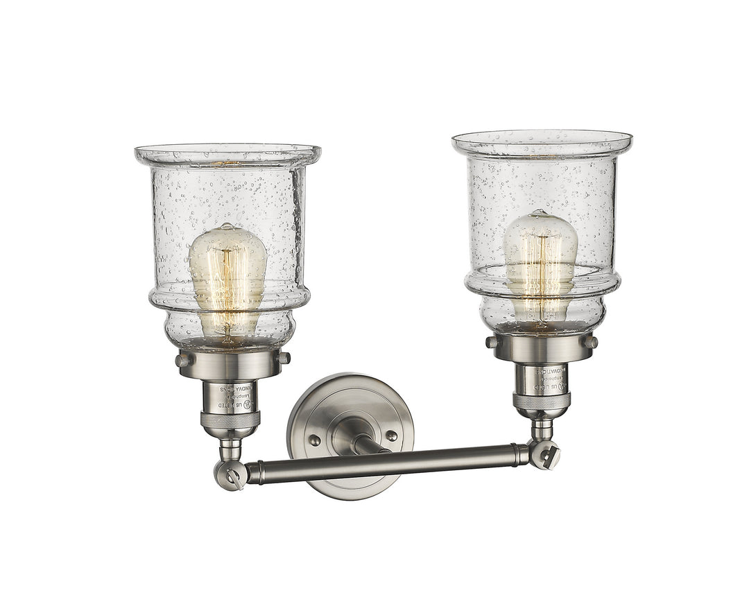 Innovations Franklin Restoration 208-SN-G184-LED Bath Vanity Light 17 in. wide - Brushed Satin Nickel