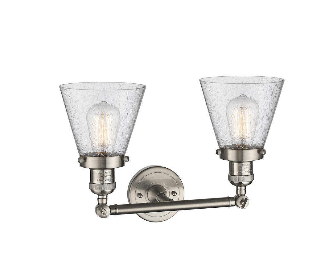 Innovations Franklin Restoration 208-SN-G64-LED Bath Vanity Light 16 in. wide - Brushed Satin Nickel