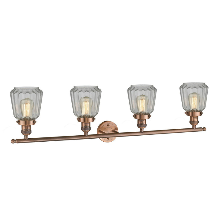 Innovations Franklin Restoration 215-AC-G142-LED Bath Vanity Light 43 in. wide - Antique Copper