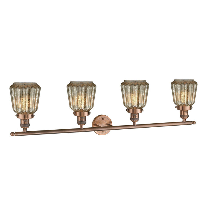 Innovations Franklin Restoration 215-AC-G146-LED Bath Vanity Light 43 in. wide - Antique Copper