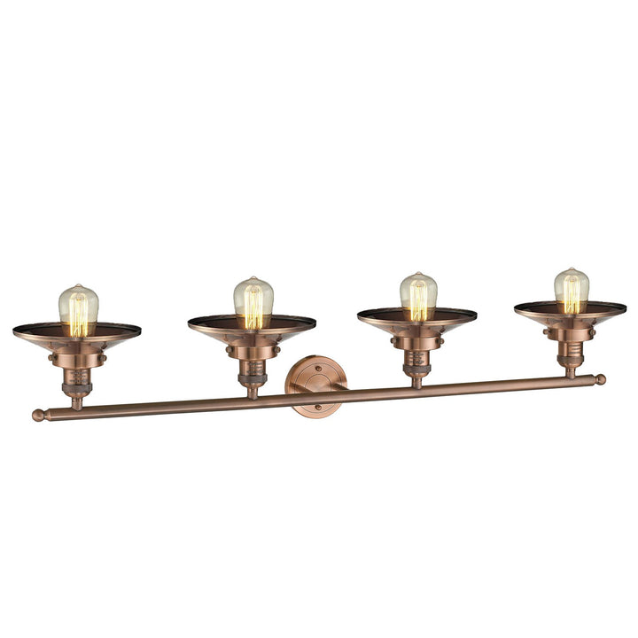 Innovations Franklin Restoration 215-AC-M3-LED Bath Vanity Light 44 in. wide - Antique Copper