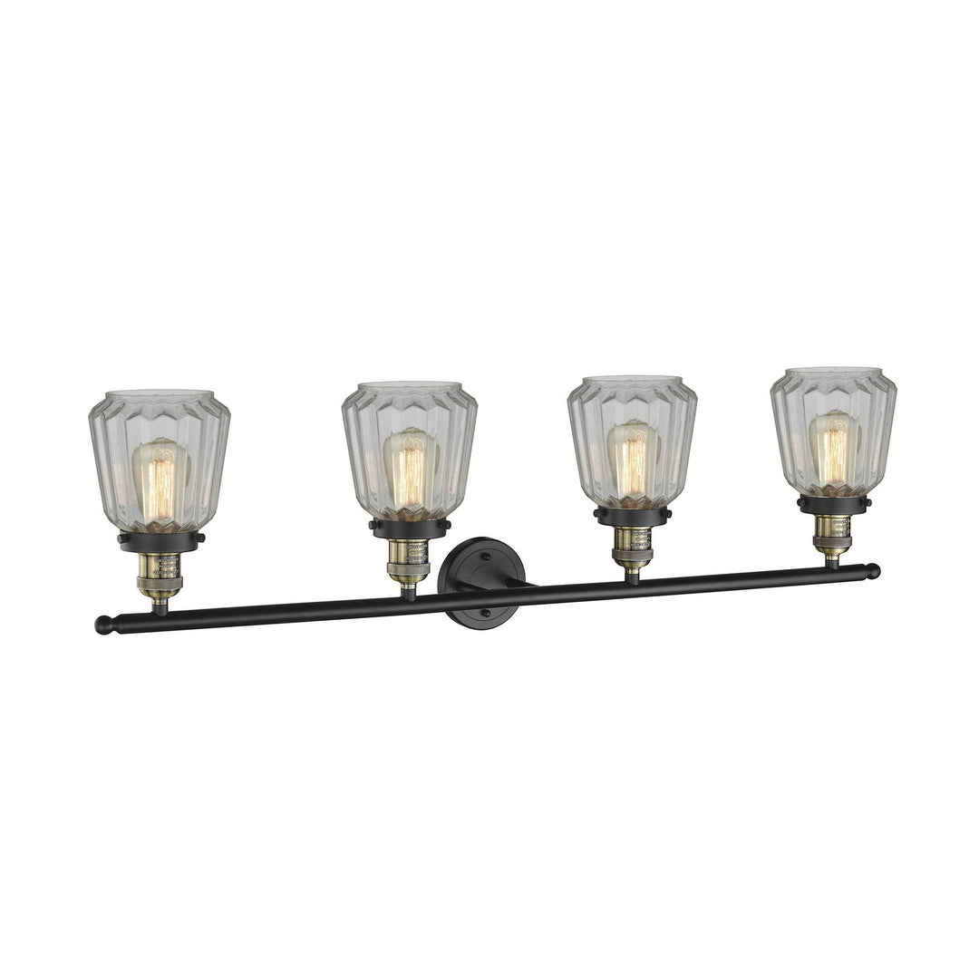 Innovations Franklin Restoration 215-BAB-G142-LED Bath Vanity Light 43 in. wide - Black Antique Brass