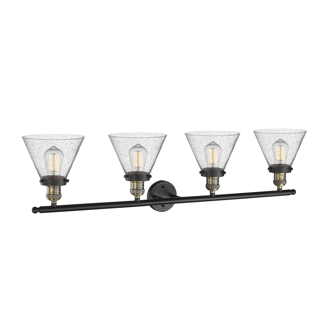 Innovations Franklin Restoration 215-BAB-G44 Bath Vanity Light 44 in. wide - Black Antique Brass