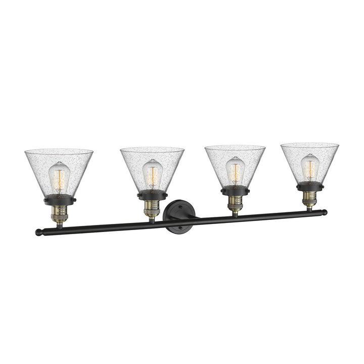 Innovations Franklin Restoration 215-BAB-G44 Bath Vanity Light 44 in. wide - Black Antique Brass