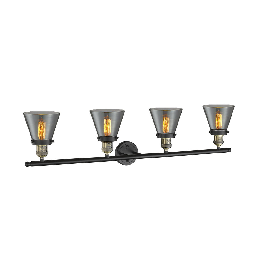 Innovations Franklin Restoration 215-BAB-G63 Bath Vanity Light 43 in. wide - Black Antique Brass