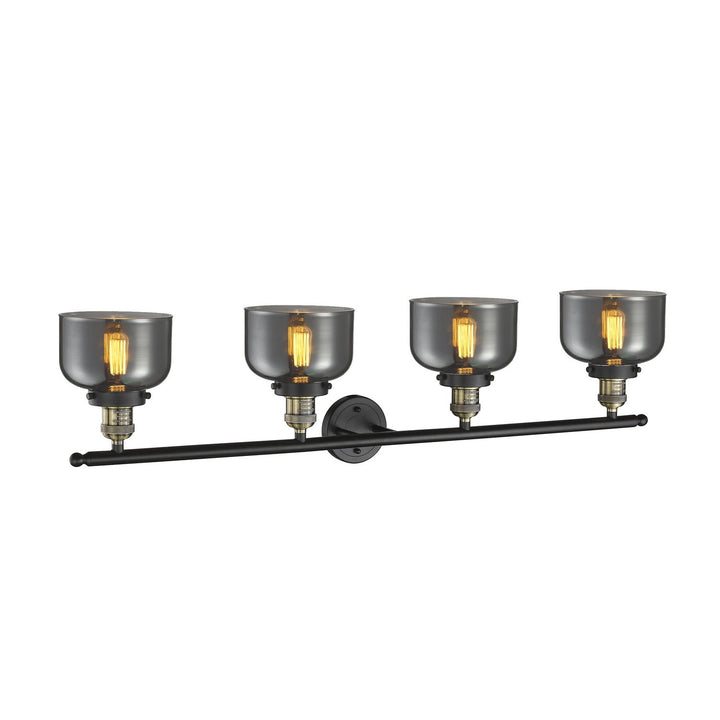 Innovations Franklin Restoration 215-BAB-G73 Bath Vanity Light 44 in. wide - Black Antique Brass