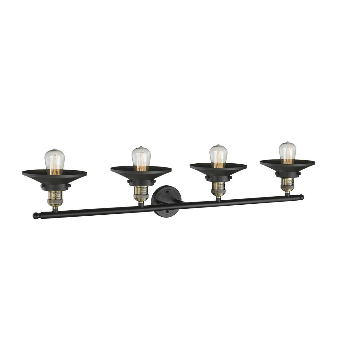 Innovations Franklin Restoration 215-BAB-M6 Bath Vanity Light 44 in. wide - Black Antique Brass