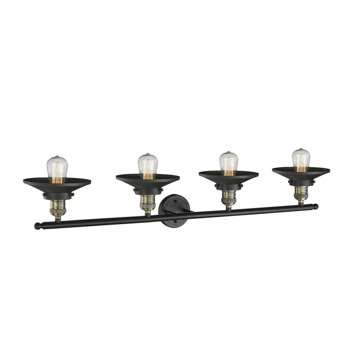 Innovations Franklin Restoration 215-BAB-M6 Bath Vanity Light 44 in. wide - Black Antique Brass