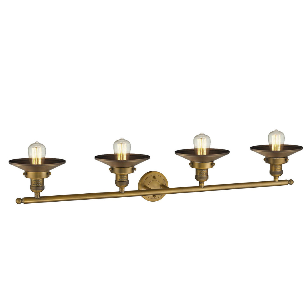 Innovations Franklin Restoration 215-BB-M4-LED Bath Vanity Light 44 in. wide - Brushed Brass