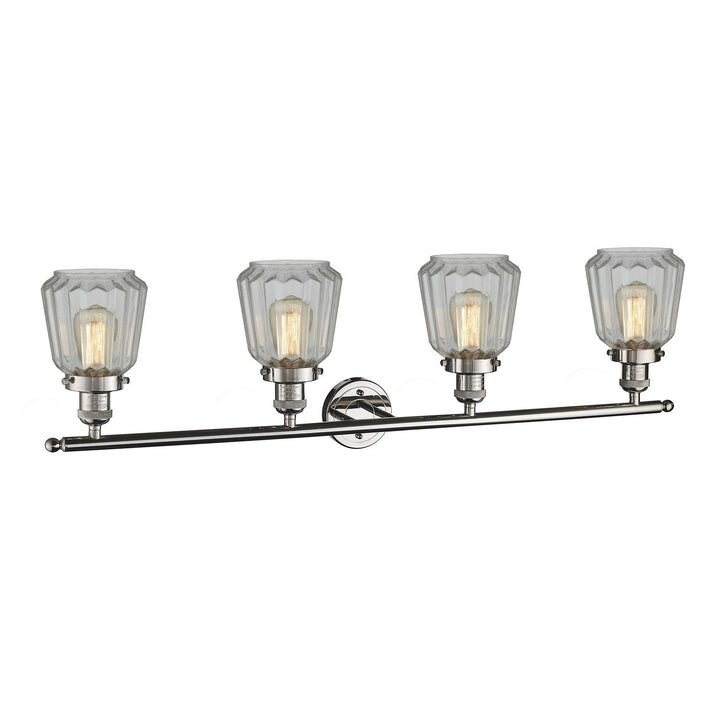 Innovations Franklin Restoration 215-PN-G142-LED Bath Vanity Light 43 in. wide - Polished Nickel