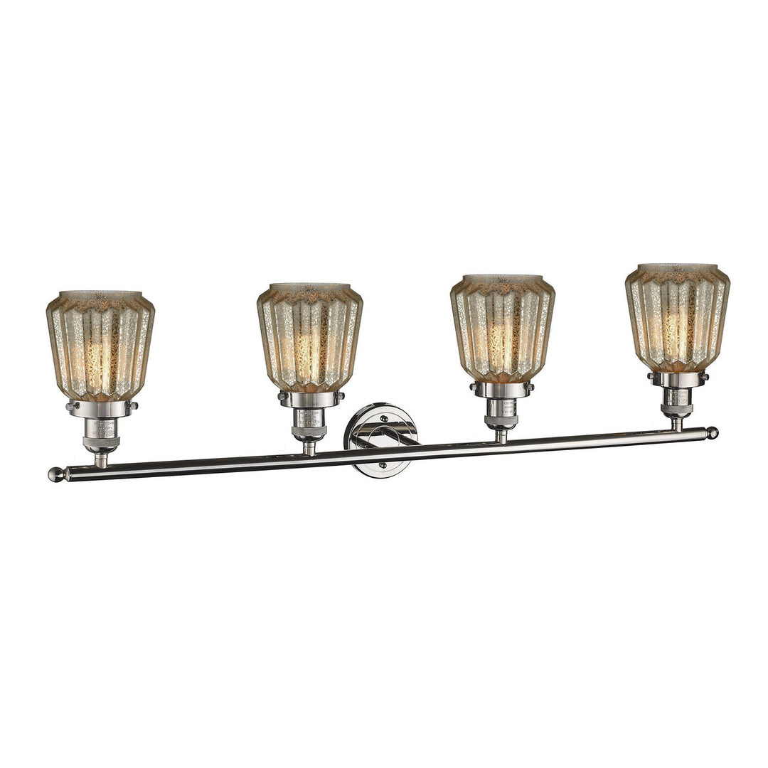 Innovations Franklin Restoration 215-PN-G146-LED Bath Vanity Light 43 in. wide - Polished Nickel