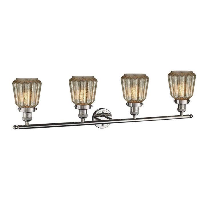 Innovations Franklin Restoration 215-PN-G146-LED Bath Vanity Light 43 in. wide - Polished Nickel