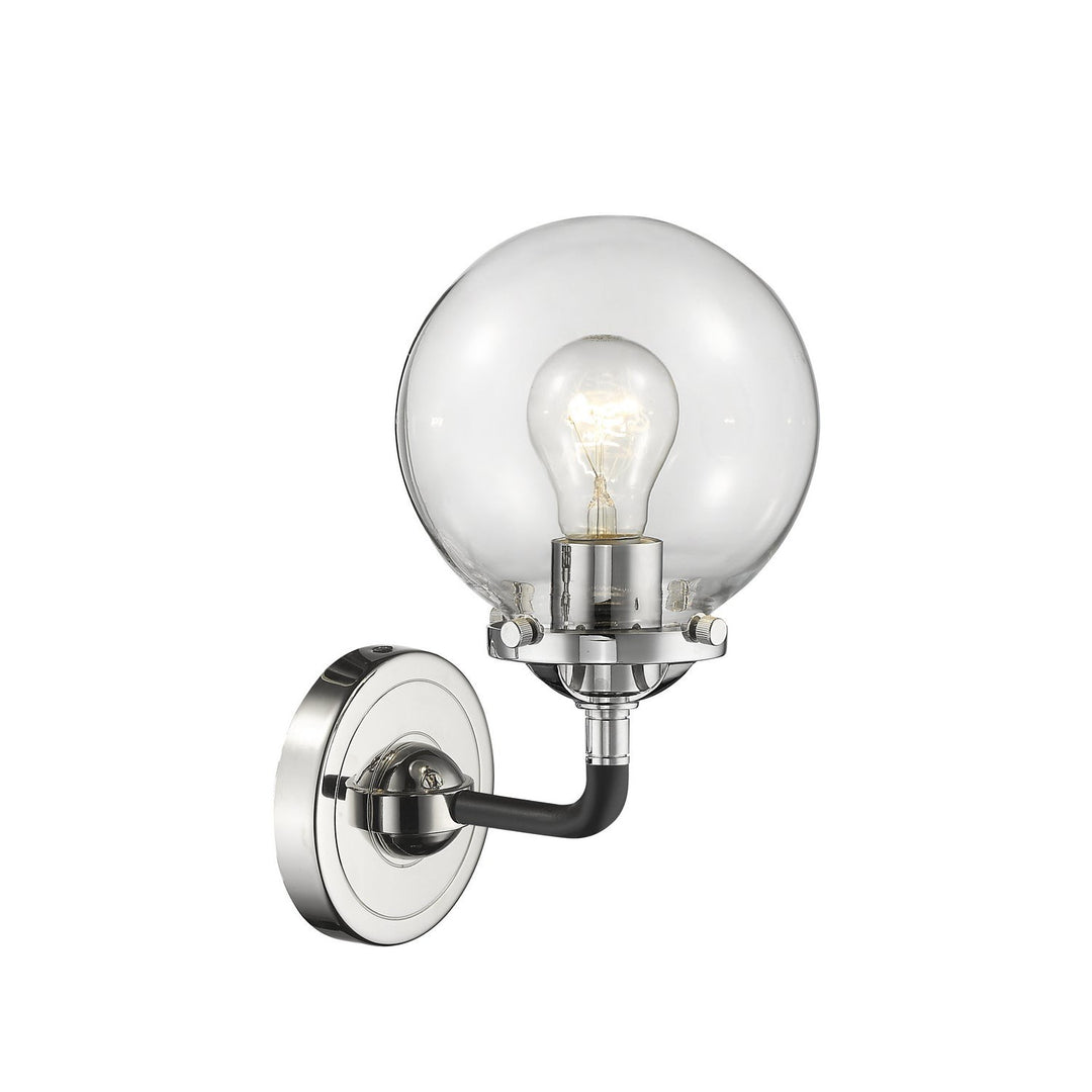 Innovations Nouveau 284-1W-BPN-G202-LED Wall Sconce Light - Black Polished Nickel