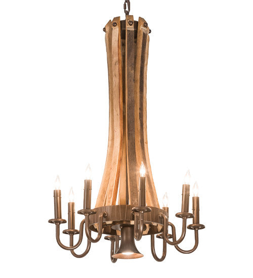 2nd Avenue Barrel Stave 66903-1 Chandelier Light - Mahogany Bronze