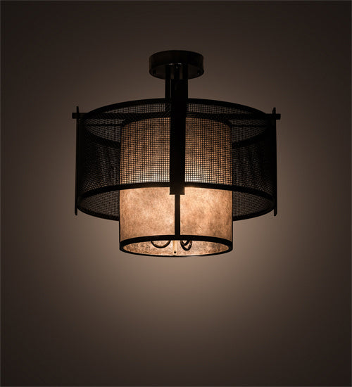 Meyda Tiffany Cilindro 196559 Ceiling Light - Chrome
