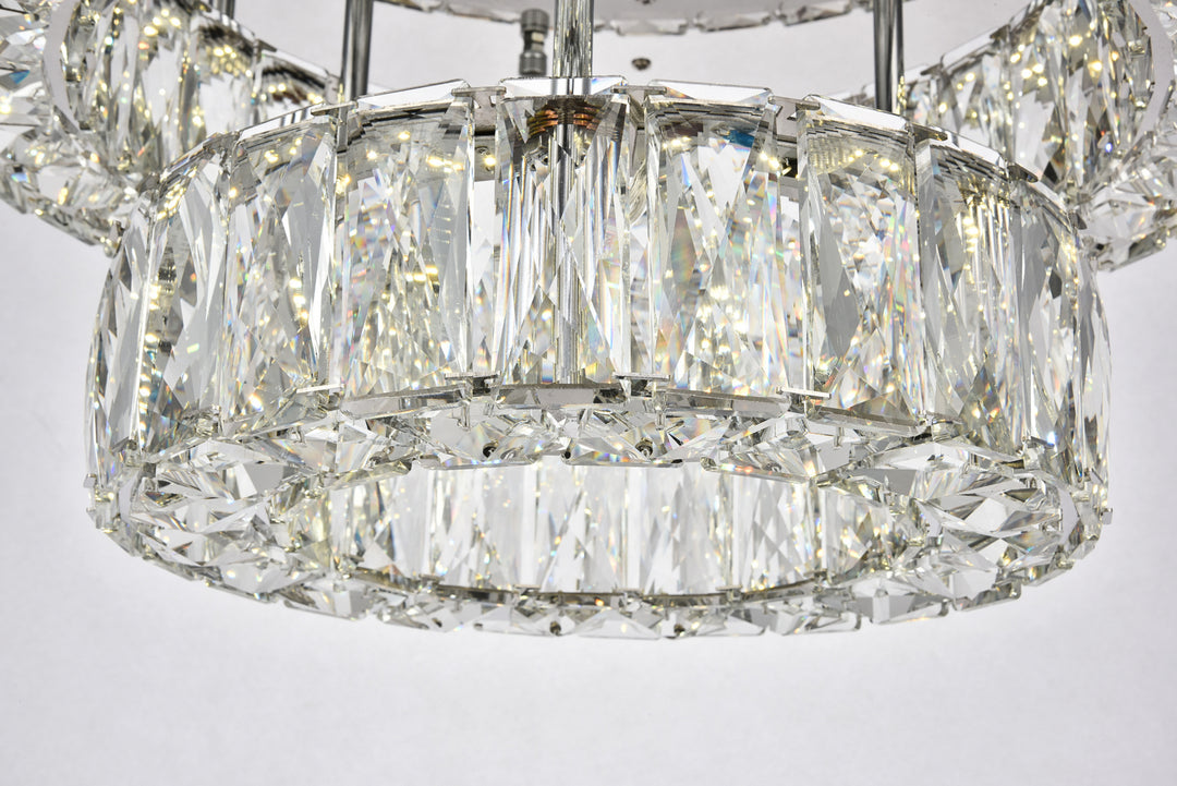 Elegant Monroe 3503F18L2C Ceiling Light - Chrome