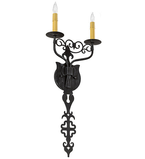 2nd Avenue Merano 04.1079.2.ADA.075U Wall Sconce Light - Antique Iron Gate