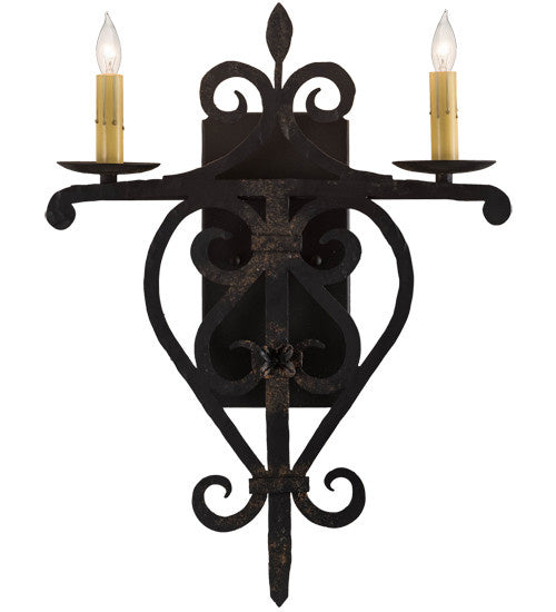 2nd Avenue Fleur de Lys 18938-274 Wall Sconce Light - Julio Distressed