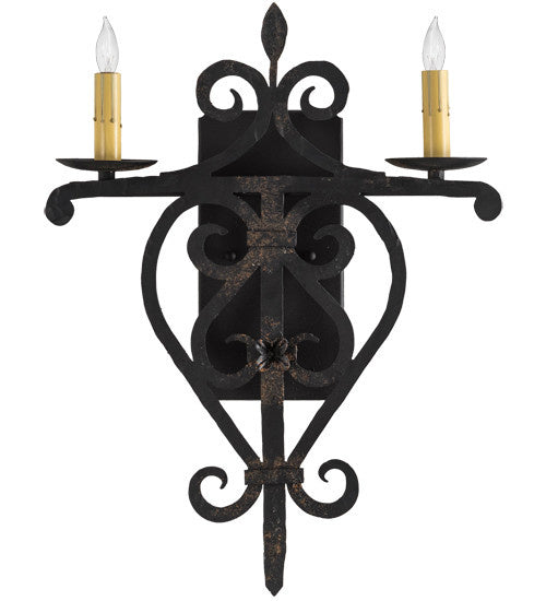 2nd Avenue Fleur de Lys 18938-274 Wall Sconce Light - Julio Distressed