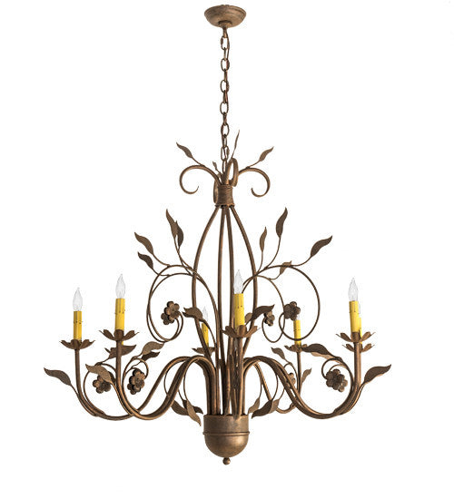 2nd Avenue Bordeaux 87870.36.080U Chandelier Light - Antique Rust