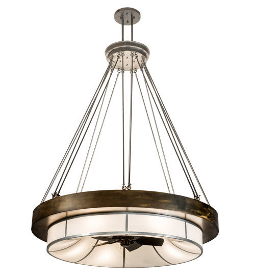 2nd Avenue Cilindro 66227-2 Chandelier Light - Pewter/Ant.Copper/Ext.Chrome