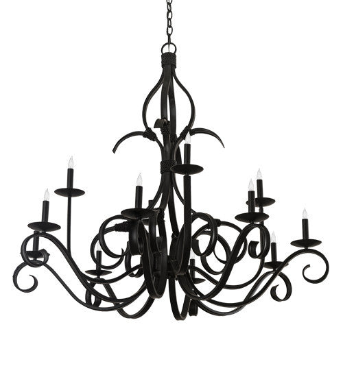 2nd Avenue Cypress 736-45 Chandelier Light - Satin Black