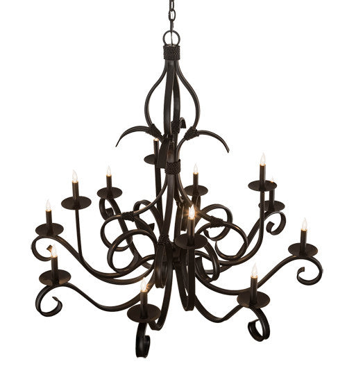 2nd Avenue Cypress 736-45 Chandelier Light - Satin Black