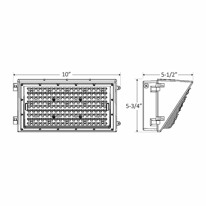 Westgate Lighting WML2-50W-30K-SM  Led Non-Cutoff Wall Packs With Directional Optic Lens Utility Light Bronze / Dark