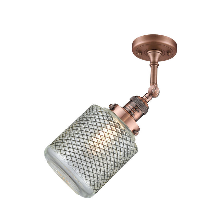 Innovations Franklin Restoration 201F-AC-G262 Ceiling Light - Antique Copper
