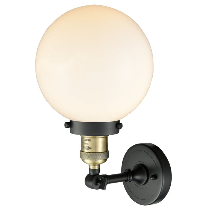 Innovations Franklin Restoration 203-BAB-G201-8-LED Wall Sconce Light - Black Antique Brass