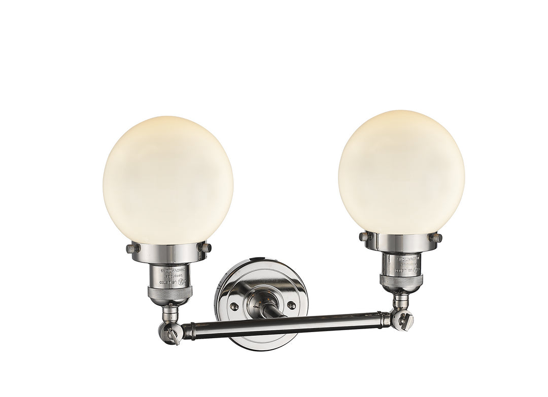 Innovations Franklin Restoration 208-PN-G201-6-LED Bath Vanity Light 17 in. wide - Polished Nickel
