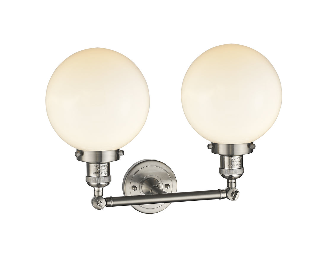 Innovations Franklin Restoration 208-SN-G201-8-LED Bath Vanity Light 19 in. wide - Brushed Satin Nickel