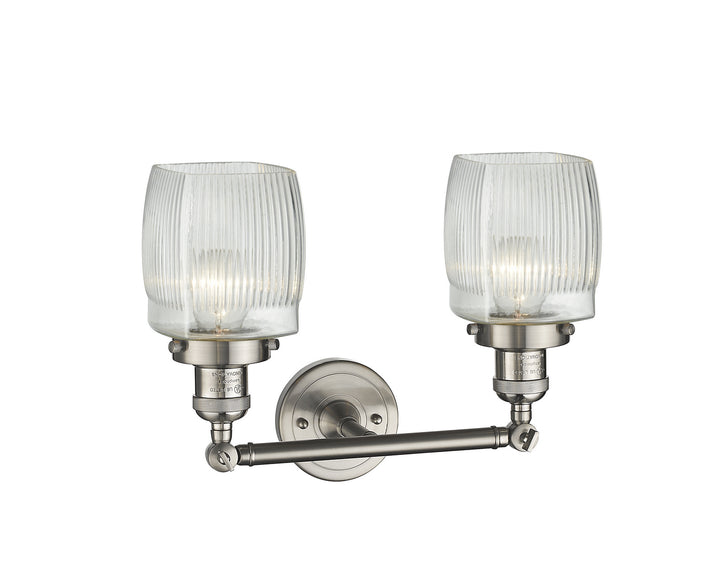 Innovations Franklin Restoration 208-SN-G302 Bath Vanity Light 16 in. wide - Brushed Satin Nickel