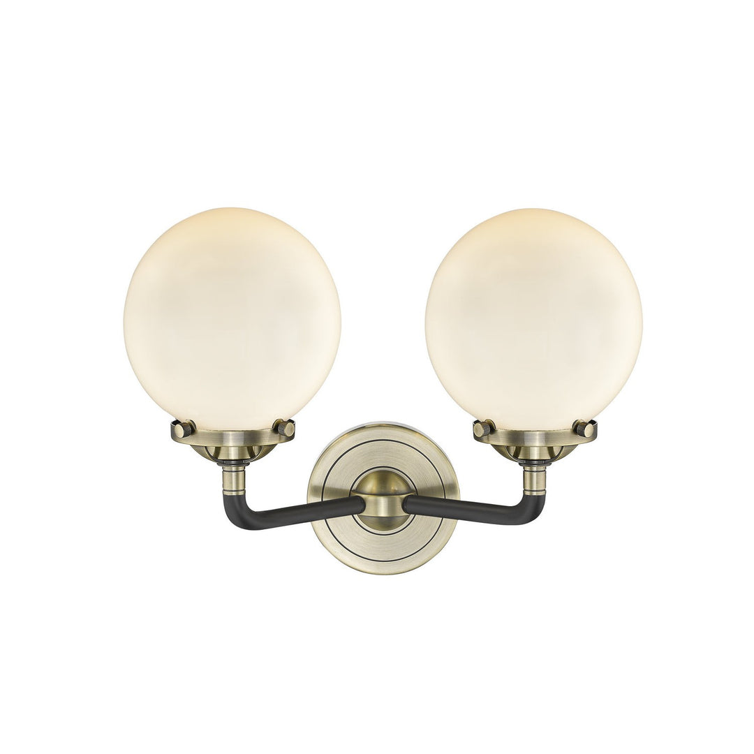 Innovations Nouveau 284-2W-BAB-G201-6-LED Bath Vanity Light 14 in. wide - Black Antique Brass